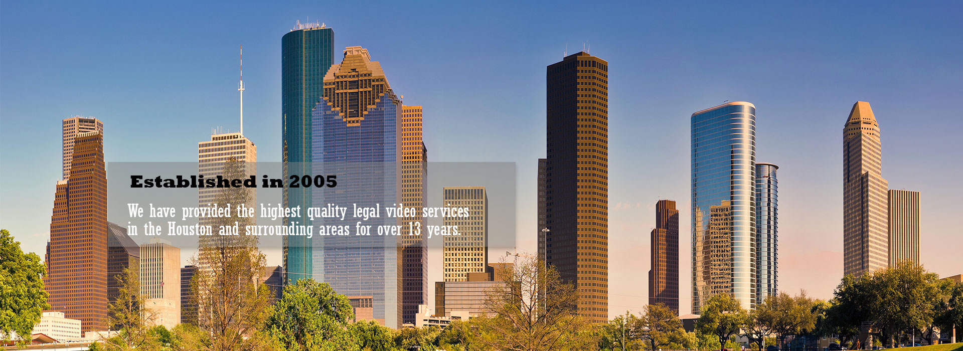 Houston skyline artwork from Quality Legal Video’s original website